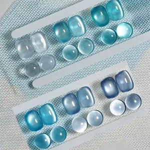 1-12 unidades TC Esmalte de Uñas en Gel Ojo de Gato con Cuentas de Cristal Azul de Verano, Gel Magnético para Uñas con Destellos Blancos y Color Nude, para Salón y Uñas de Navidad - Product Image 1