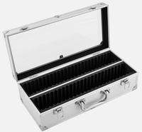 Boîte de rangement en aluminium pour 50 pièces de monnaie, avec 2 compartiments, pour 4 pièces certifiées PCGS NGC