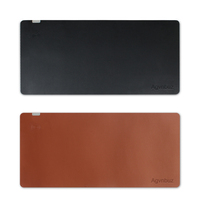 Tapis de bureau en cuir PU de qualité supérieure, multifonctionnel, avec chargeur sans fil Qi 15W, charge rapide pour smartphone, grande taille, efficace
