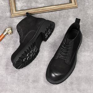 รองเท้าหนัง Openwork-รองเท้าผู้ชายหนังแท้รองเท้าแพลตฟอร์มโบรกับพื้นหนา-รองเท้าลำลองระบายอากาศของผู้ชาย - Product Image 5