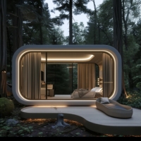 ZENT modulaire Apple Capsule Bureau Petite Maison Intérieur Apple Cabine Bureau Pod Jardin Bureau