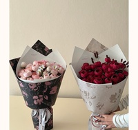 Papier d'emballage pour bouquet de roses, haute qualité, épaissi, rigide, recyclable, papier kraft 157g, pâte chimique, bouquet floral