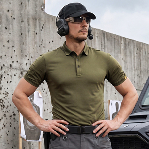 SF32 Tactical Instructor Suit Olive Green Polo <b>Shirt</b> Short Sleeves Outdoor Casual All Season Wear Durable Cotton Fabric - Product Image 2