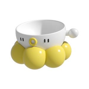 <b>Ceramic</b> Pet <b>Bowl</b> Universal Non Slip Cat <b>Dog</b> Food <b>Bowl</b> Neck Protecting Slanted Detachable Deepened Splash Proof Set - Product Image 1