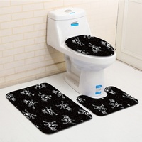 Ensemble de salle de bain de luxe Tapis de bain imperméable 3d imprimé sur mesure