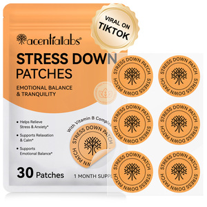 Acentialabs自然除去ストレス経皮パッチ生分解性抗ストレスパッチリラクゼーション不安解消 - Product Image 1