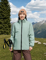 Veste de randonnée à capuche coupe-vent et thermique, grande taille, avec coutures scellées, imperméable et durable, en softshell, pour le trekking et le camping en extérieur