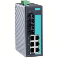 Commutateur Ethernet industriel non géré Moxa EDS-308-MM-SC-T sur rail DIN, 8 ports, 24V IEEE 802.3