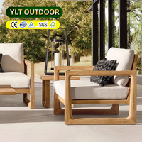 Mobilier d'extérieur imperméable tout temps de Style nordique Villa ensemble pastoral canapé en teck de Patio canapé de jardin de cour personnalisé haut de gamme