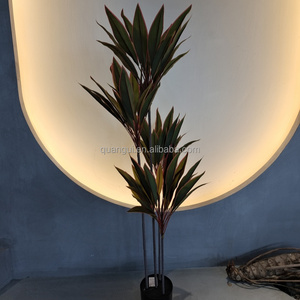 Haute Qualité En Plastique En Pot Vert Rouge Fougère Arbuste Haute Simulation Artificielle Cordyline Arbre Intérieur Décor À La Maison Herbe <span class=keywords><strong>Plante</strong></span> - Product Image 2