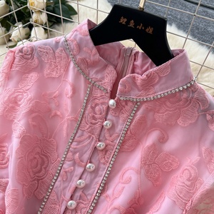 Vestido Túnica Casual de Verano para Mujer, Vestido Midi con Bordado de Cuentas y Malla - Product Image 5