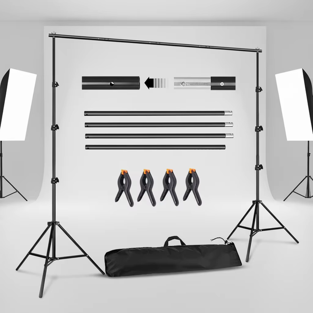 OEM Cloth 2.6x3m Adjustable Video Studio Backdrop Drop Stand for Photography