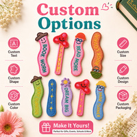 Cadeau promotionnel coloré beurre bâton fleur nom personnalisé texte Logo votre conception brodé signet Patch pour accessoire de lecture