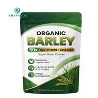 Poudre de jus d'herbe d'orge biologique de qualité alimentaire OEM sous marque privée, soluble dans l'eau, emballage personnalisé, vente en gros, supplément en vrac