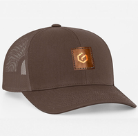 Casquette Trucker 6 Panneaux Style 116 avec Patch en Cuir, Haute Qualité, en Maille, Fabrication OEM, Vente en Gros, Tarifs Réduits Vietnam