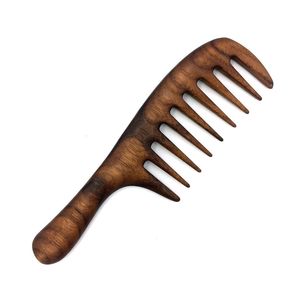 Top Selling Natural Wooden <b>Comb</b> Handmade <b>Wide</b> Tooth Hair <b>Comb</b> for Detangling Curly Thick Hair Available At Best Price - Product Image 6