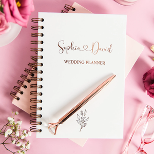 Engagement Gift <strong>Personalised</strong> Hardback Cover <strong>Wedding</strong> <strong>Planner</strong> Notebook - Product Image 2