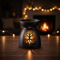 Diffuseur d'huiles essentielles en marbre et bronze, design arbre gravé, sans phtalates, sans alcool, écologique, fait main, couleur personnalisée