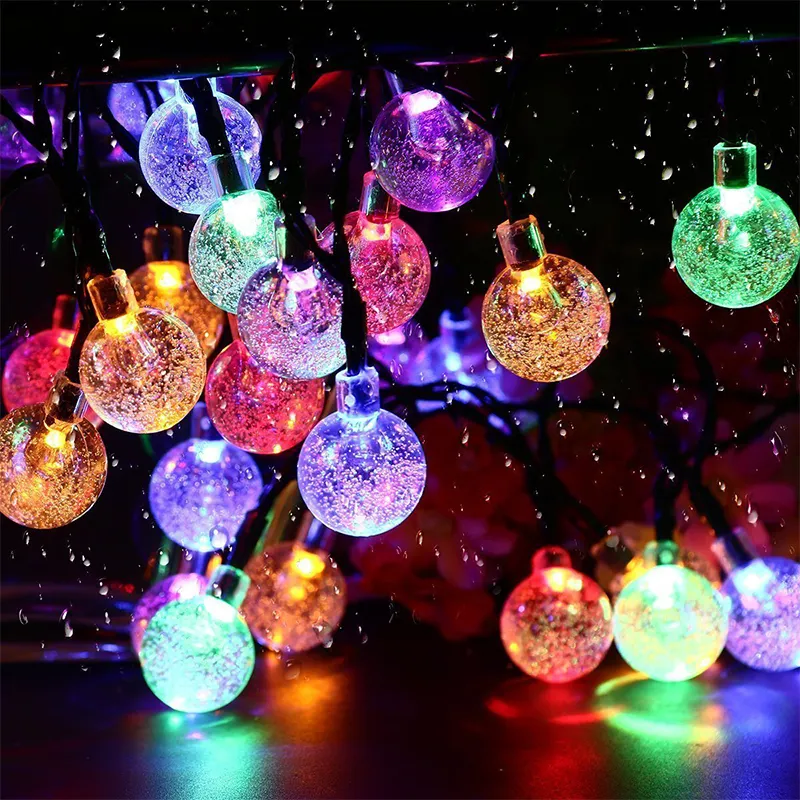 Led Outdoor Colorful Waterproof String Light Usb Remote Control Party Garden Holiday Light Solar Decorative Christmas Light