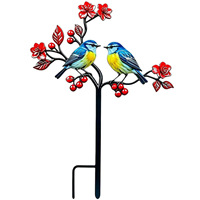 Kreativer Vogel-Gartenstecker aus Eisenkunst – Outdoor-Gartendekoration mit rustikalem Finish für Terrassen- und Wegegestaltung