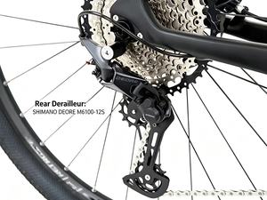 Bicicleta de Montaña Twitter M5 de Fibra de Carbono, M6100, 12 Velocidades, Freno de Disco, Horquilla Neumática, Pedal Ordinario para <span class=keywords><strong>XC</strong></span> y Todoterreno - Product Image 4