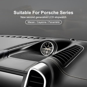 Navihua 2.1 Inch Multifunctional LCD Digital Display Stopwatch <b>for</b> Porsche Panamera 2010-2016 Interior Dashboard Central Clock - Product Image 2
