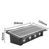 Lampe murale solaire personnalisée IP65 étanche, éclairage extérieur LED, du crépuscule à l'aube, sans câblage, OEM ODM, logo, éclairage de façade pour jardin, villa, hôtel