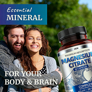 Suplemento vegano de relajación y soporte cerebral OEM de etiqueta privada cápsulas de citrato de magnesio orgánico glicinato - Product Image 3