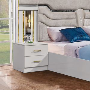 Ensemble de mobilier de chambre complet moderne en bois avec <span class=keywords><strong>lit</strong></span> double king size en cuir de luxe et cadre en bois queen size, pour la maison, vente en gros - Product Image 6