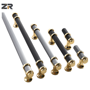 ZERUN kenop pintu garis kabinet lemari pakaian kamar tidur lemari dapur pegangan berbentuk T aluminium Aloi gaya sederhana Modern - Product Image 1