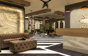 Estación de Barbería y Peluquería Moderna Personalizada para Tiendas Completas |   Conjunto de Muebles para Salón |   Diseño de Interiores para Salón de Belleza Integral - Product Image 3