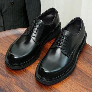 Chaussures Oxford en cuir pour hommes, personnalisées, gravées, style britannique, à lacets, confortables, pour affaires, décontractées et formelles - Product Image 1