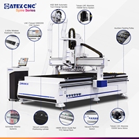 CATEK 2130 Router CNC Lineal ATC de 3 Ejes con Cambio Automático de Herramienta, Máquina de Grabado CNC para Producción de Puertas de Gabinetes y Muebles
