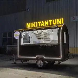 Caminhão móvel de reboques de comida para café na Europa