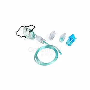 Greetmed חולים כיתה PVC חד פעמי Nebulizer חמצן מסכה עם חמצן מסכת רצועה