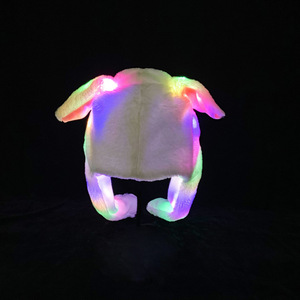 Rabbit Plush <strong>Hat</strong> With Light Up Ears Adjustable Unisex Party <strong>Hat</strong> For Kids And Adults Four Seasons Wear - Product Image 3