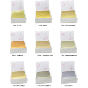 Commercio all'ingrosso In Magazzino di Alimentazione 14x14cm Mestiere Doratura Argento Taiwan PE Frizione Stagnola di Oro Foglia - Product Image 2