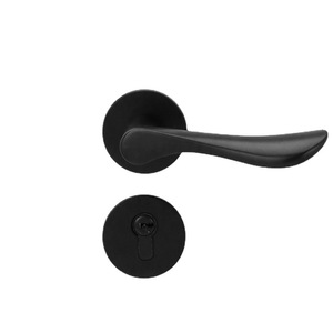Modern Furniture <strong>Door</strong> Lock Simple Design All Iron Cast square Lever <strong>Bedroom</strong> <strong>Door</strong> Handle Lock Set - Product Image 2