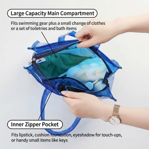 Bolsa <span class=keywords><strong>de</strong></span> Mano Transparente Impermeable <span class=keywords><strong>de</strong></span> PVC con Cierre: Bolso Transparente para Vacaciones <span class=keywords><strong>de</strong></span> Verano y Viajes (Logotipo Personalizado Disponible) - Product Image 6