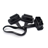Venta al por mayor LT027 OBD2 conector divisor Y Cable de extensión adaptador 16 pines macho a hembra uno a dos línea de diagnóstico