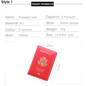 Logo de conception personnalisé en gros <span class=keywords><strong>pas</strong></span> <span class=keywords><strong>cher</strong></span> coloré USA Amérique étui à passeport couverture de passeport - Product Image 5