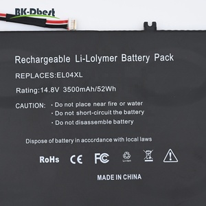 Batterie d'ordinateur portable rechargeable de haute qualité 3500mAh 52Wh <span class=keywords><strong>EL04XL</strong></span> EL04 pour HP TouchSmart 4 Series pour ENVY 4 SLEEKBOOK PC 4-1005XX - Product Image 3