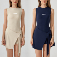 Vêtements de sport dos nu une pièce nouveau style personnalisé combinaisons sans manches jupes d'entraînement body de yoga pour femmes pour la gym