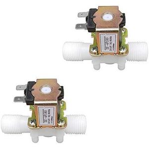 Ximimark 2 pièces électrovannes électriques en plastique 1/2 pouce pour l'entrée d'eau, normalement fermées, DC 12V 24V pour machine à laver - Product Image 1