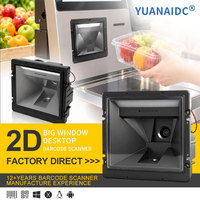 Lecteur de codes-barres 2D YUANAIDC, fabricant de scanners de codes QR, plateforme de numérisation omnidirectionnelle, scanner de bureau à grande fenêtre