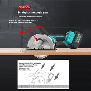 Scie à bois industrielle professionnelle de 5 pouces, portable, 130 mm, outil de travail du bois électrique, scie sans fil 20V MAX - Product Image 4