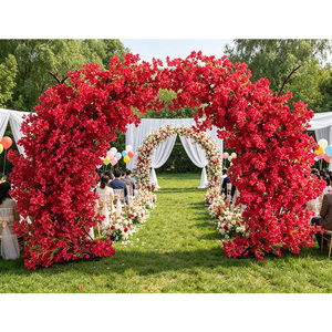 Décoration d'entrée de mariage, <span class=keywords><strong>fleurs</strong></span> artificielles de bougainvillier blanc, rouge vin, rose, fuchsia, <span class=keywords><strong>arbre</strong></span> à <span class=keywords><strong>fleurs</strong></span> de cerisier - Product Image 1