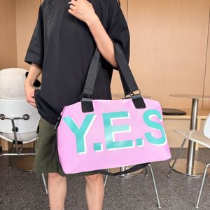 Hot Selling Colorful Letters Printed Travel Bag Dry and Wet Separation Sports Fitness Bag Custom Logo Luggage Bags Unisex - Product Image 4