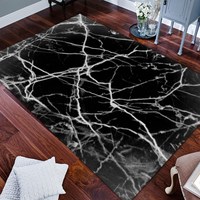 Tapis en marbre peinture abstraite art bleu marine luxe or grand salon décor tapis marbre art tapis tapis