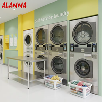 Lavadora y Secadora Comercial de 20 kg, Equipo de Lavandería que Funciona con Monedas para Negocios